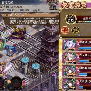 星7抜き平縛り。残念ながら殿無傷は未達。しょうきのそんざい