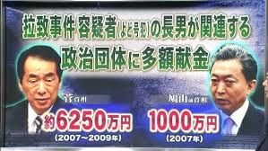 菅直人は「献金してた」よな？で、安倍首相がなんだって？