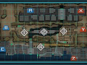 基本中央は雪合戦としてｘ－a間は北側の崖上から核南側からねずみ。ｚーｃ間は４とｚの間の建物の屋上にビコ置くか置かれるかで決まる。あとは４からz手前まで伸びてる地下通路がネズルート。南側は右が圧倒的にふりだね