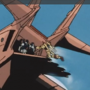 ジャブロから脱出する際、ガルダに飛び乗るシーンでオバヒったような描写がある。