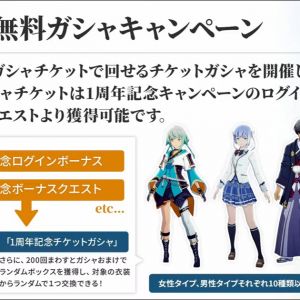 1周年無料ガシャキャンペーン