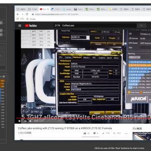 Z170マザーで8700kを全コア5.3GHzで動かしたCinebenchR15(MULTI 1707)とうちの定格動作Ryzenさん(MULTI1812)