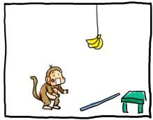 ヒント：吊るされたバナナ