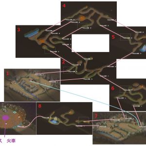 現在のマップのSSを撮って、マップ作成してきますた。
宝箱の表示がないのと、隠し採掘ポイントが表示されてるので参考にする方はご注意を。