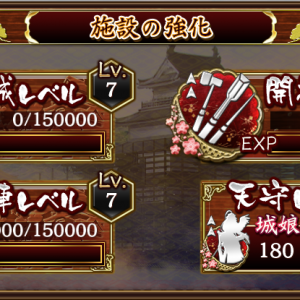 本陣LV7⇒LV8への確認用　EXP８ｋ入っているのが見えるかな
