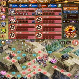 空の敵は飛んでくるタイミングで［龍毘］春日山城の特殊能力、後半走ってくる敵にはバロルの城の計略。