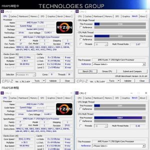 FRAPS常駐中に於ける挙動変化 RYZEN7 1700