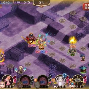 13審。配布7人（含コラボ）＋若桜。開幕は11山県、14玉城、18エレボス、26春日山、13ラムリー配置し、即エレボス最大化して山県計略発動までラムリーで時間稼ぎ。ボスはエレボスを3に移動し、トークン空蝉とちび若桜で時間を稼ぐ。倒したらエレボスはすぐ右下のフォローに入る。エレボスは3でデバフと山県へのCT短縮を両立させるために要射程480。