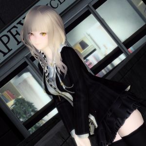 セミロングウェーブでお姉さん風