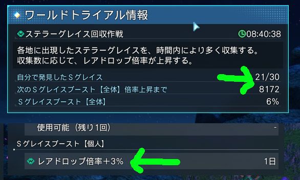 21個集めた状態で個人ブースト3%で上の表と違うのですが、何か条件とかあったりするかも。