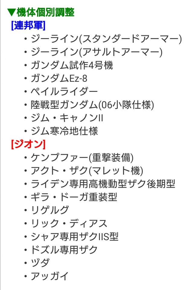 好きな機体(試作四号機、GAA、GST)があるのはいいんだけど、まさかマシンガン調整+アーマー微増+αとかやめてくれよ？ちゃんと全機体積載大幅に増やして試作四号機のゲロビ射程伸ばして、GSTはBRの性能底上げしてくれよ？頼むから...