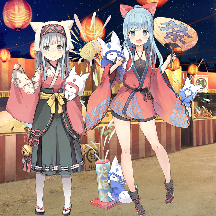 どう見ても姉妹。しっかり者の妹と祭りではしゃいでしまったお姉ちゃんに見える