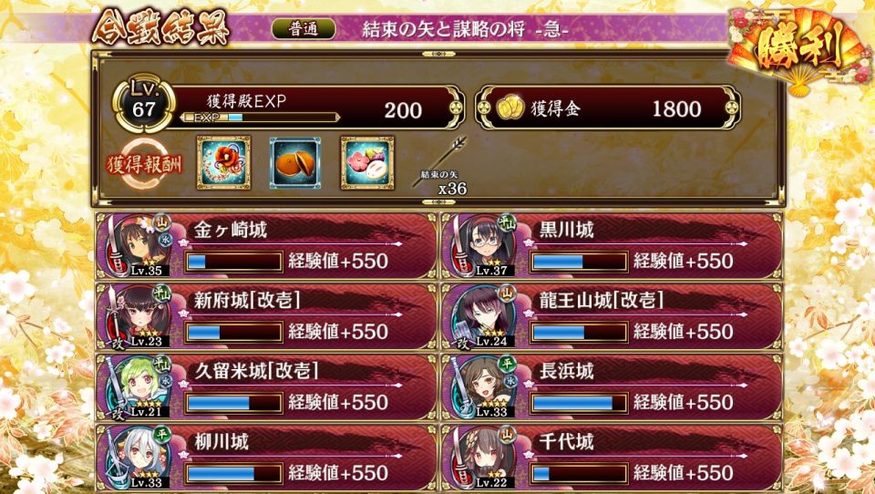 急普通☆4平均Lv30