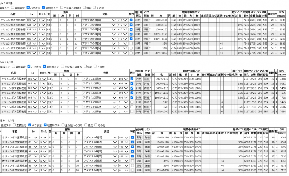 バフのことを考えた上で同じぐらいの火力って試算。審議は防御無視無効や攻撃数1と言い出したらキリがないので…