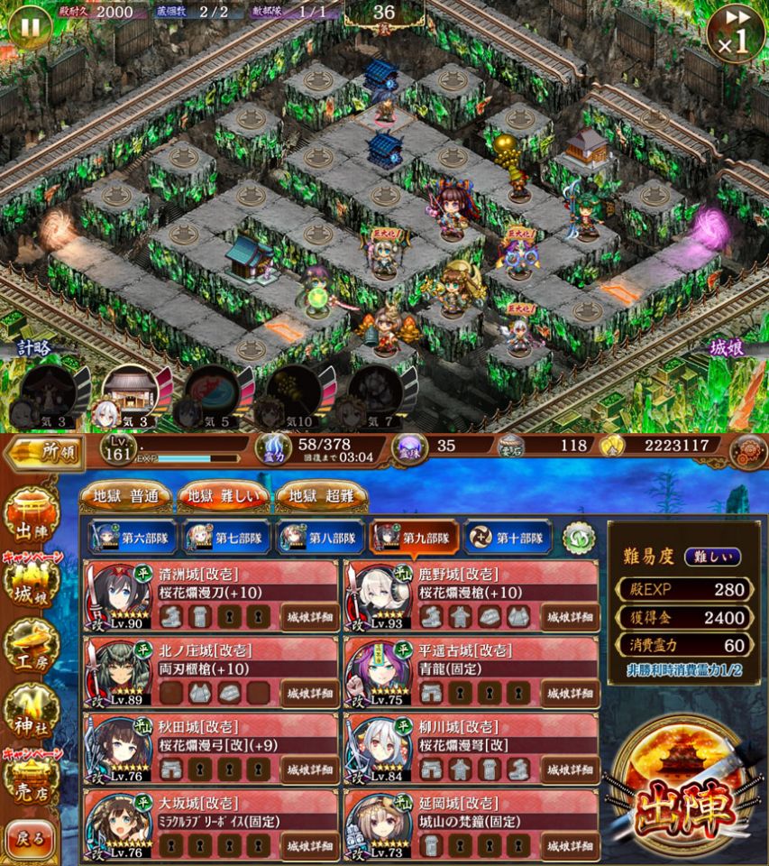ニザヴェッリル -Ⅳ- 配置編成