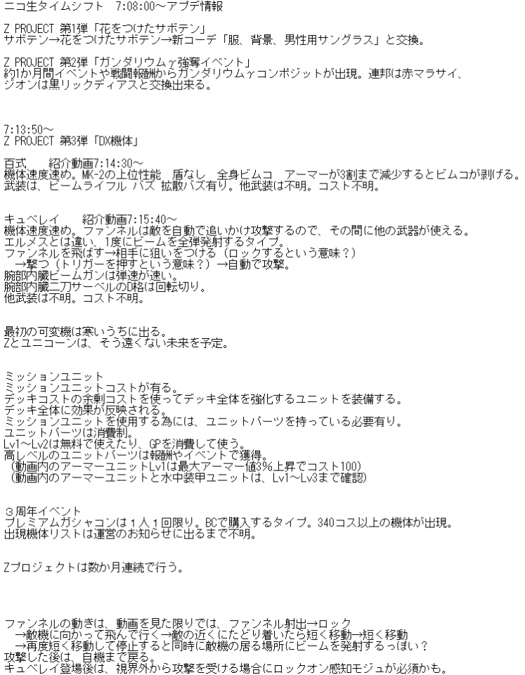 ニコ生アプデ情報メモ