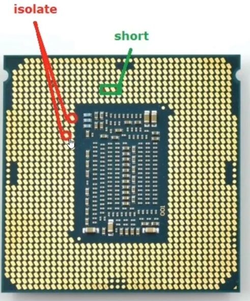 Z170/Z270マザーで第8・第9世帯Core CPUを動かす場合に変更するピン