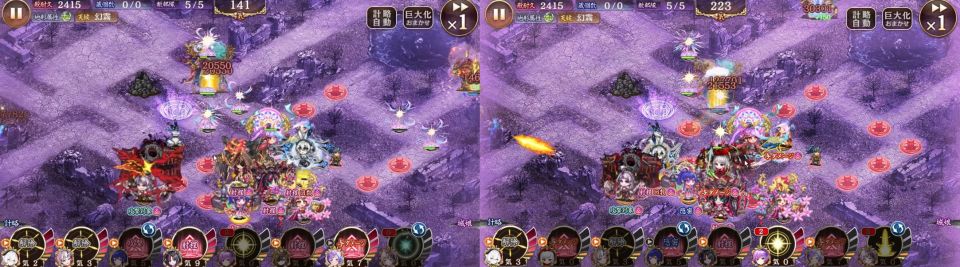 某氏動画、武神リチャード15審、Lv120仙台（画像左）・Lv120ダノター（画像右）のみ入れ替えの同編成で、リチャードの撃破位置を比べると仙台の方が1マス手前で倒せる程度に火力出てる。 ダノターは操作量多くて大変な代わりに初動の計略・最大化までが早い安定型。 仙台はマルチ武器固定になりがち、初動計略まで長い、射程制限系審議が苦手な代わりに完成火力高い。　極論　どっちも欲しいだに