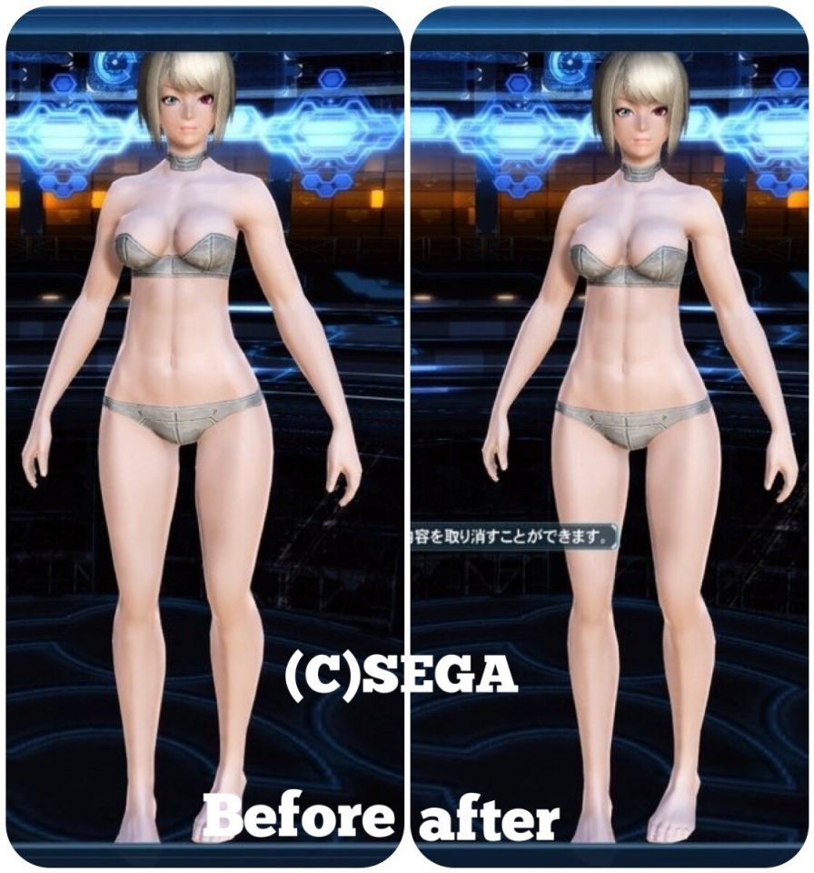 普段ダスクヘアーを使ってたから気にしてなかったんだけど、気分転換に髪型をスッキリした物に変えた時にちょっと頭の大きさと体型のバランスがおかしい気がしたのでちょっと相談させてください。かなり細かい変更ですが、こちらが変更前と変更後になります。よろしくお願いします。&color(White){長いこと見てたせいで目で見て違和感に気づけなくなるのってやだね。};