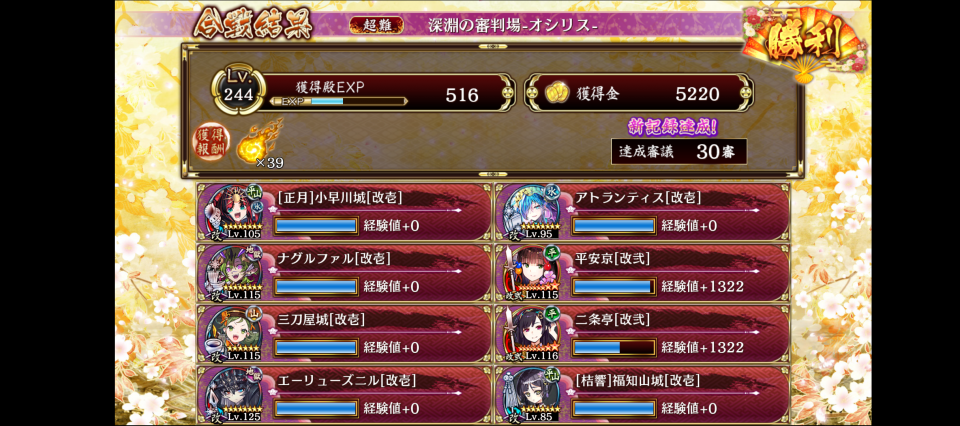 30行けたー！正月こばーかわ様様、そしてやはりふくちゃまがつよい