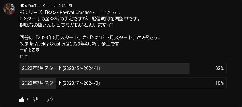 Revival配信時期の投票結果