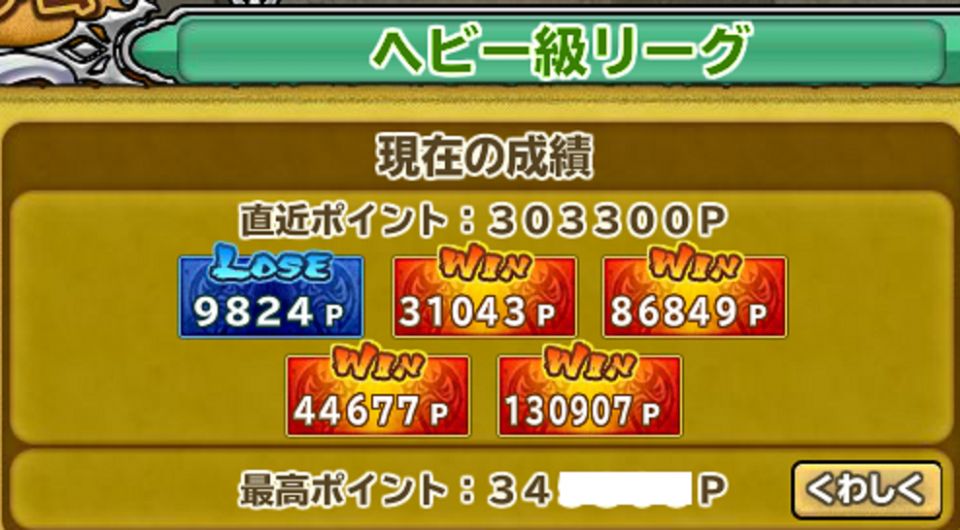 参考までに。ＡＴＫジュリアンテ１体(大蛇)火力３７００。これにテンション上げ役は魔オルゴ＋モグラです。先程自己最高Ｐ１３万Ｐ出ました。現在３１万２千Ｐがボーダーですが、何とかクリアできるかな？ヘビー達人のボーダーはスゴい事になってきてるね。勝つにはやはりＳＨＴ＋バイキ＋大蛇ですね。