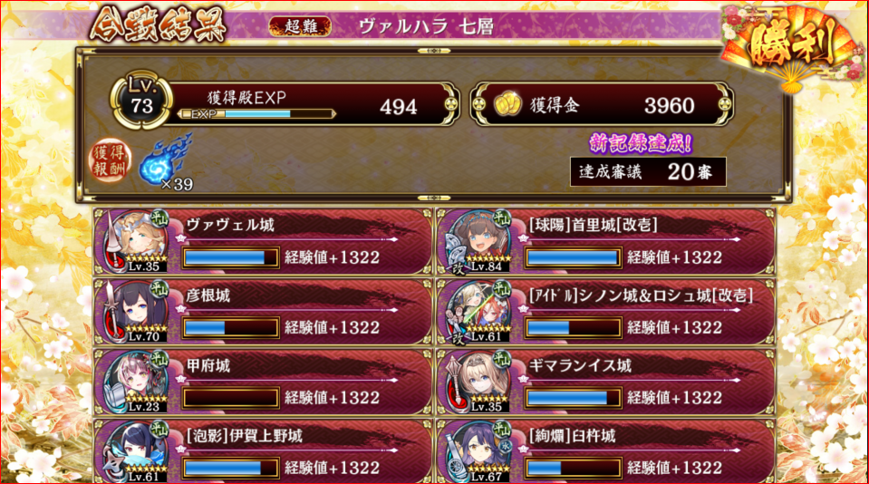 このレベルをクリアできた。シノン城とロシュ城が強すぎる。