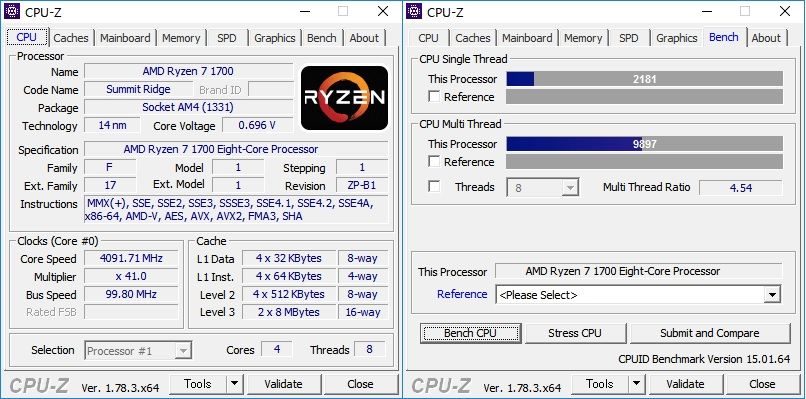 一応4.1GHzの動作は出来た。4C8T設定ですが・・・Chineで落ちました。シングル性能落ちてます。