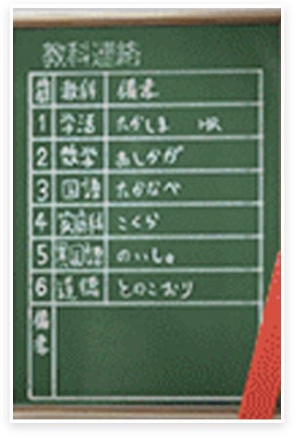 これは今年以降順番に先生として実装されていくのかな？5時限と6時限目の教科ってなんて書いてるの？