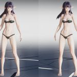 ニュー子のデフォ体型と女性感を増す為に体型・腰・太もも調整した比較