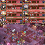 限定城娘が足りない復帰殿ですが、超ギリギリ大破祭りで挑戦クリアできました。参考までに。愛縁の鞭の射程デバフのおかげでノッティンガムが生き残れます。左の鬼武士２体を処理し終わって、中央の大破が始まったら、最後の最後に左下で白鷺を巨大化しましょう。