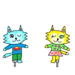 またまた調布獣学園に入学するキャラクターを作成しました。名前はジャイルズ（左）とジリアン（右）。ジャクリーンの一番年下の弟・妹で双子です。重い障害を抱えているため、アシスト級です（NNC989初のアシスト級キャラ）。