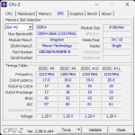 CPU-Zのメモリ情報（CBD26D4U9S8ME-8）